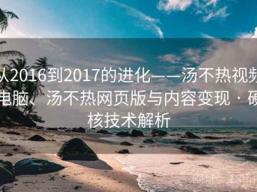从2016到2017的进化——汤不热视频电脑、汤不热网页版与内容变现 · 硬核技术解析