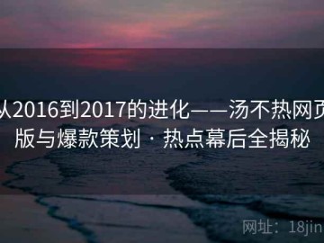 从2016到2017的进化——汤不热网页版与爆款策划 · 热点幕后全揭秘