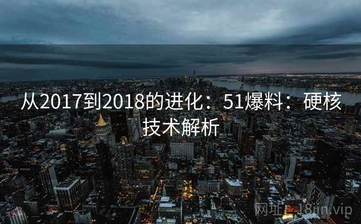 从2017到2018的进化：51爆料：硬核技术解析