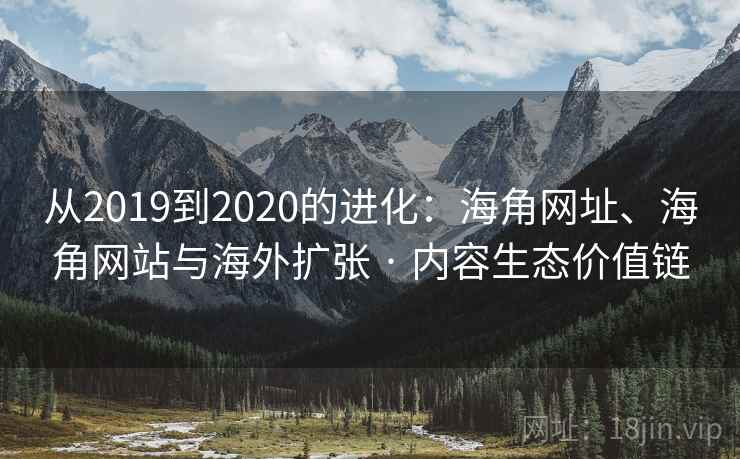 从2019到2020的进化：海角网址、海角网站与海外扩张 · 内容生态价值链