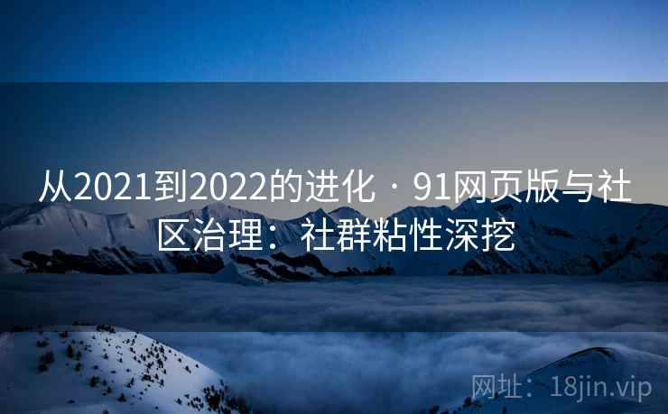 从2021到2022的进化 · 91网页版与社区治理：社群粘性深挖
