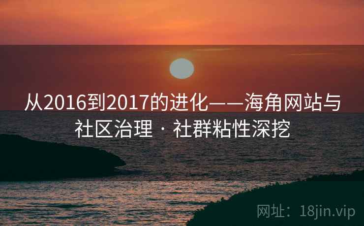 从2016到2017的进化——海角网站与社区治理 · 社群粘性深挖