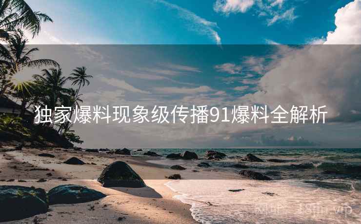 独家爆料现象级传播91爆料全解析