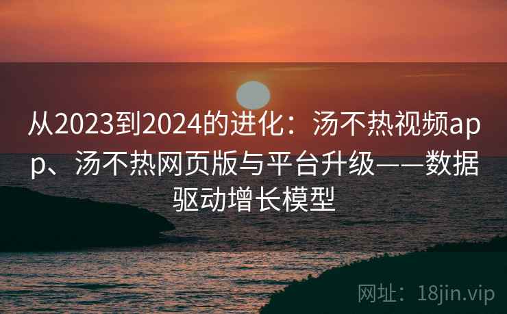 从2023到2024的进化：汤不热视频app、汤不热网页版与平台升级——数据驱动增长模型