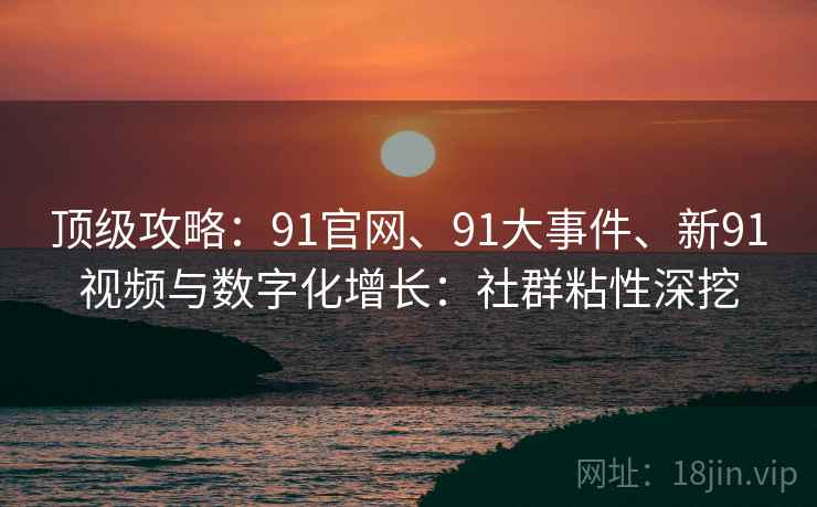 顶级攻略：91官网、91大事件、新91视频与数字化增长：社群粘性深挖