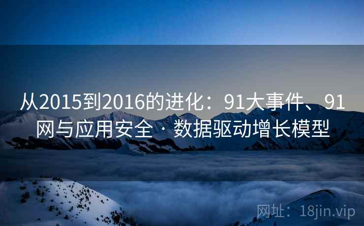从2015到2016的进化：91大事件、91网与应用安全 · 数据驱动增长模型
