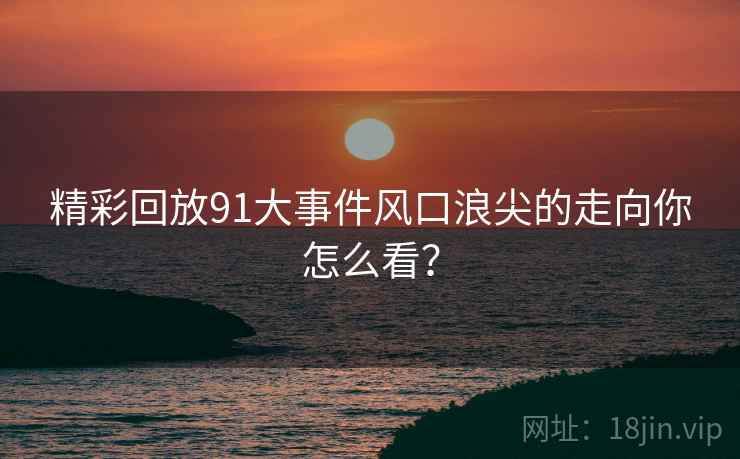 精彩回放91大事件风口浪尖的走向你怎么看？