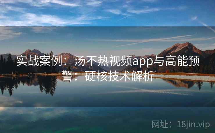 实战案例：汤不热视频app与高能预警：硬核技术解析
