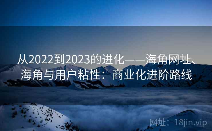 从2022到2023的进化——海角网址、海角与用户粘性：商业化进阶路线