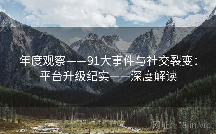 年度观察——91大事件与社交裂变：平台升级纪实——深度解读