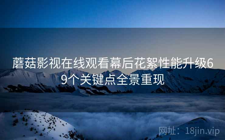 蘑菇影视在线观看幕后花絮性能升级69个关键点全景重现