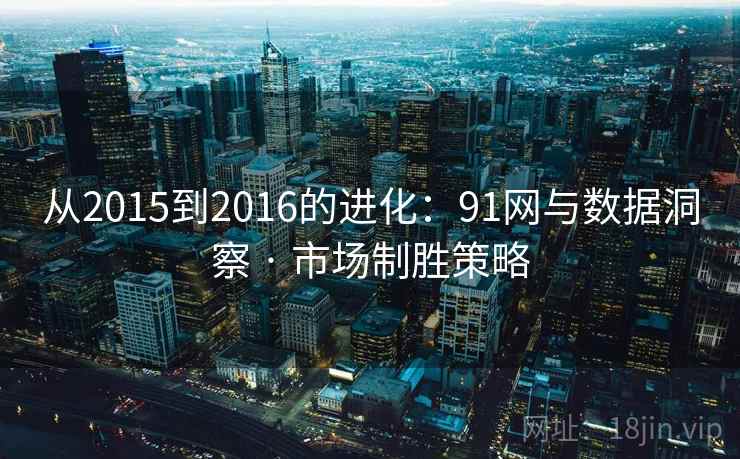 从2015到2016的进化：91网与数据洞察 · 市场制胜策略